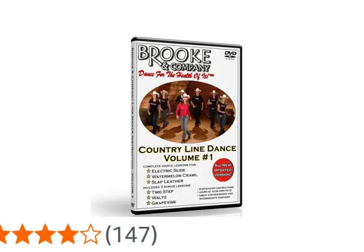DVD cover for "Country Line Dance Volume #1" featuring a group of dancers in cowboy hats.