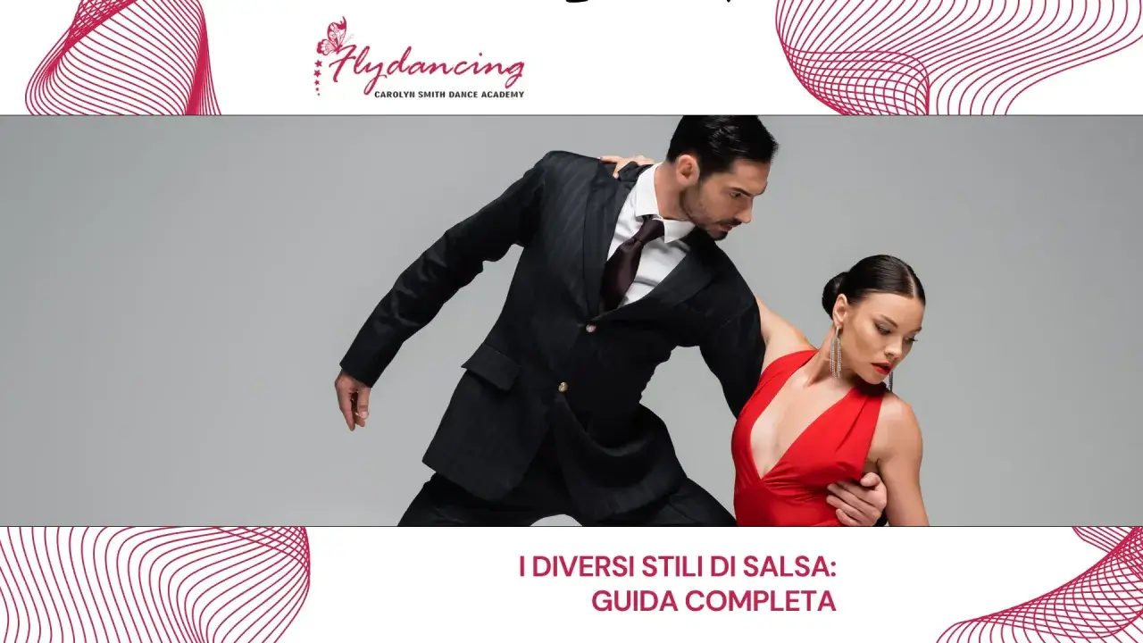 Coppia elegante balla salsa. Scopri i diversi stili di salsa alla scuola di salsa.