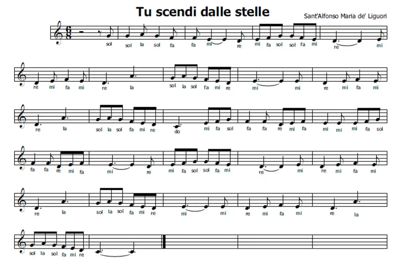 Spartito musicale di 